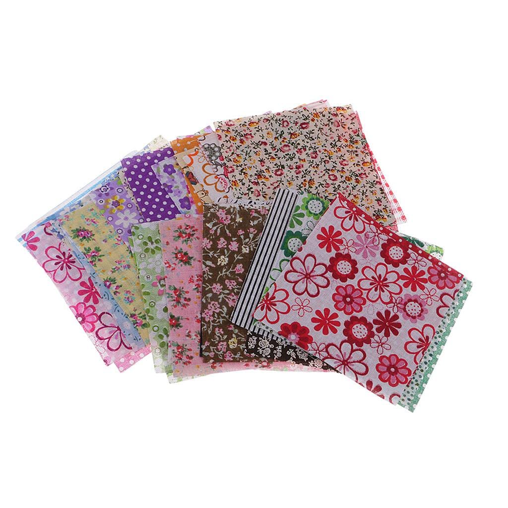 50 Pieces 10x10cm Cotton Fabric Bundle Patchwork Pre-Cut Quilt Square DIY Sewing Scrapbooking Quilting|Crafts|Fabric-image-9