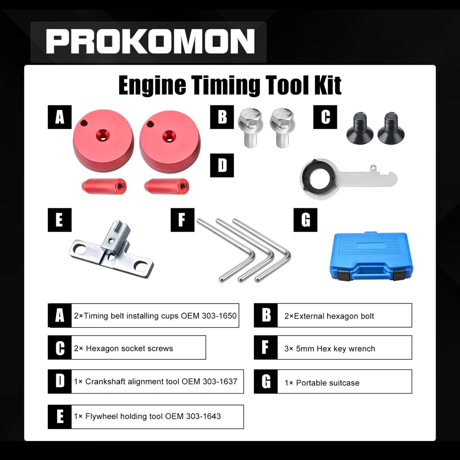 Kit Strumenti La Messa In Fase Motore Diesel 2.0 TDCi EcoBlue Set Strumenti La Messa In Fase Diesel 303-1637 Compatibile Con Ford Per Tourneo Per Custom 2016-2025 Strumenti sincro motore