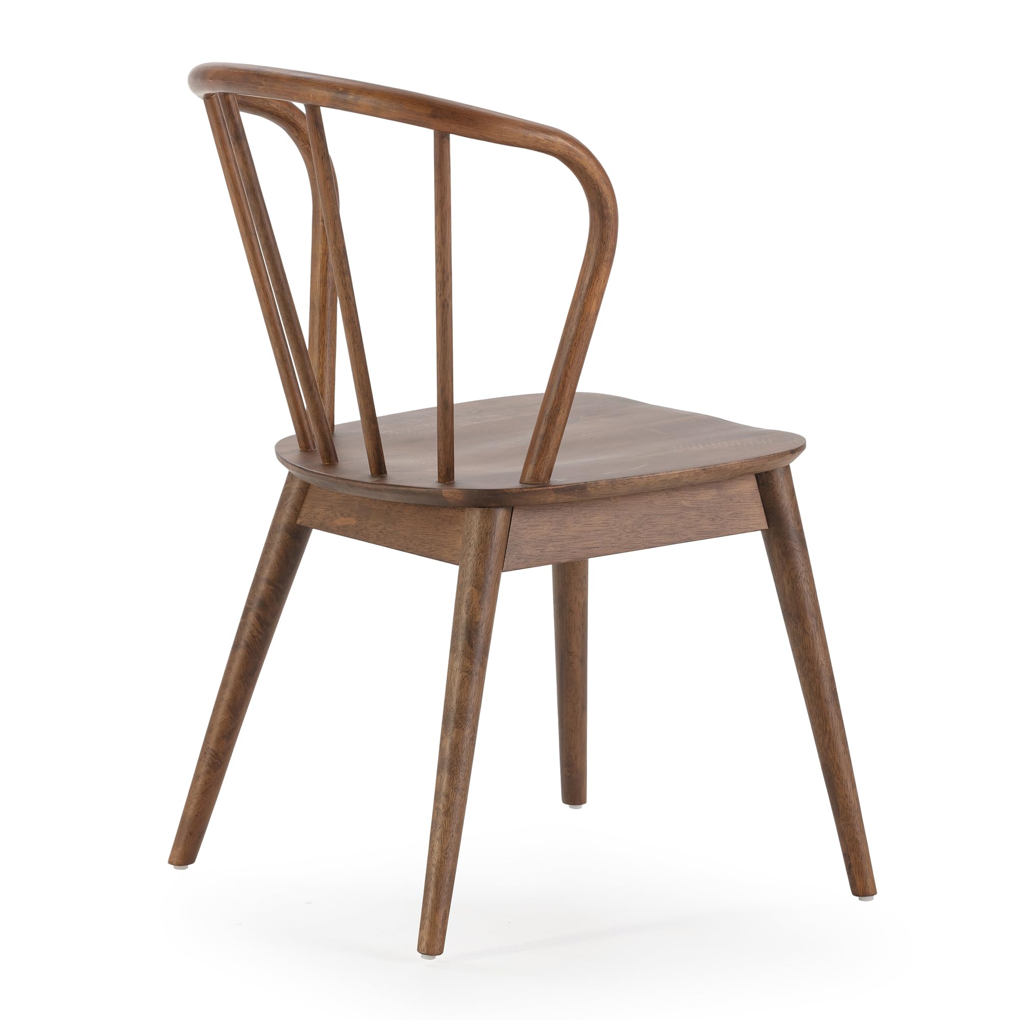 HOMN LIVING Pack 2 sillas Brisa Color Nogal, Madera Maciza, 47 cm (Ancho) 59 cm (Profundo) 83 cm (Alto)