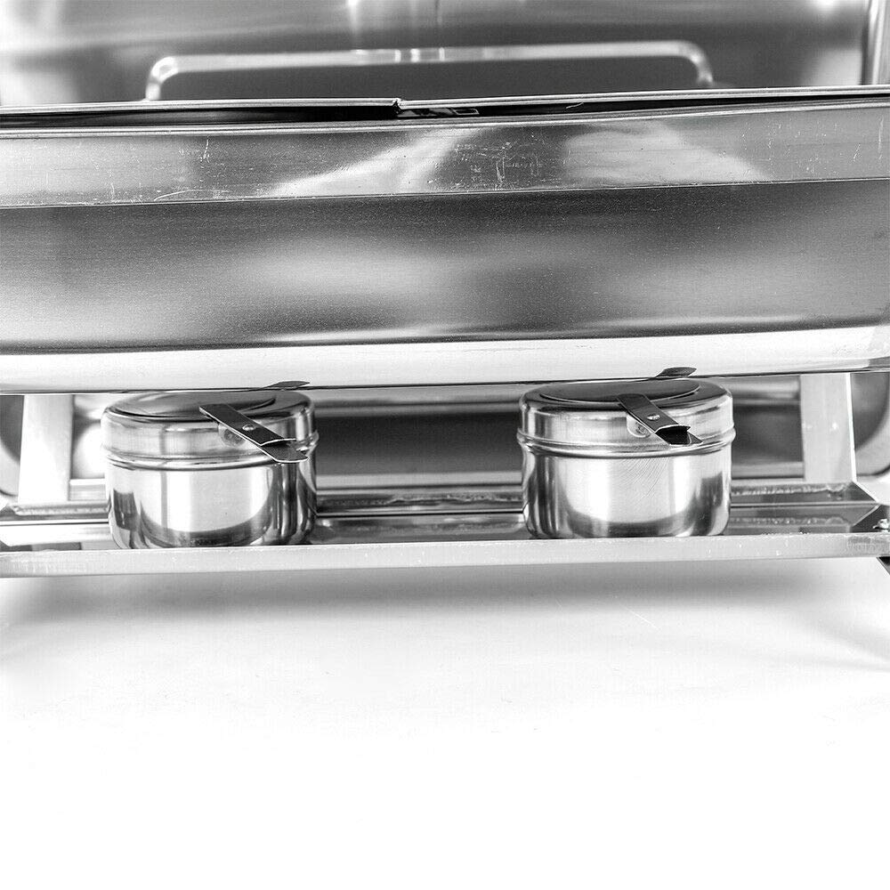 Chafing Dish In Acciaio Inox 7.5L - Per Buffet E Catering, Con Gambe Pieghevoli, Mantiene Caldo - Foto 8
