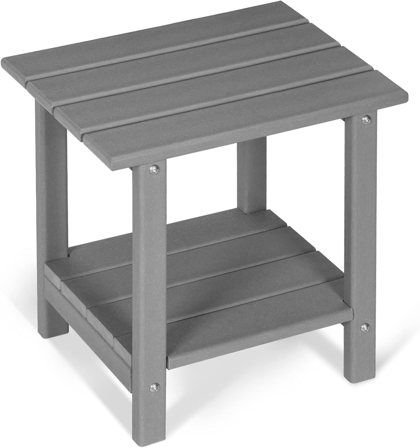 LOENIY 2 Tier Outdoor Side Table HDPE Adirondack Table