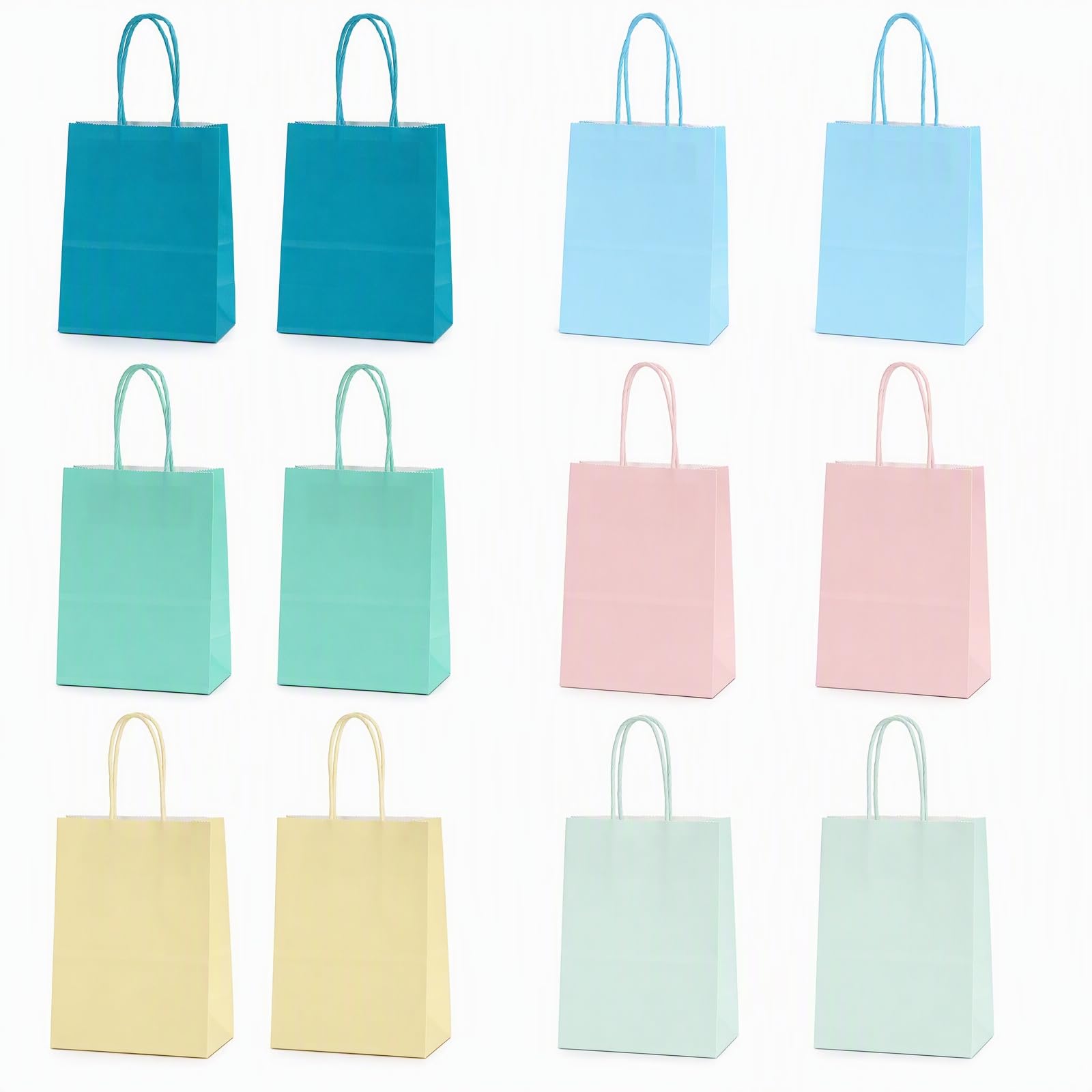 Oriqee 12 Pcs Gift Bags with Handles 8.3"x6.3"x3.1"