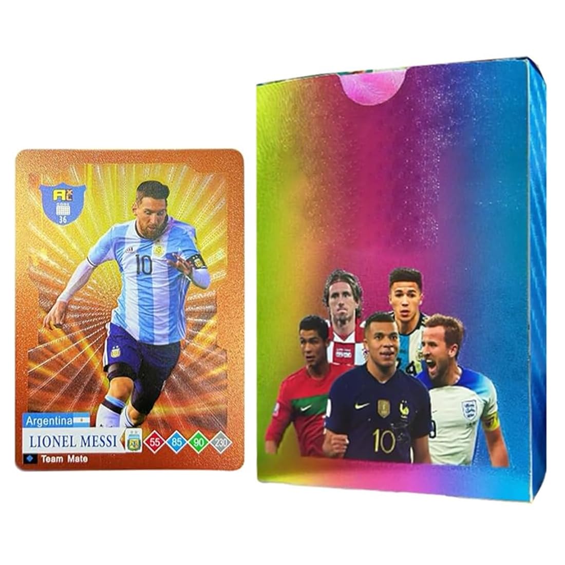 55 PCS Football Star Card, Liga de Campeones de la Tarjetas de Fútbol, Cartas de Fútbol,para Fanáticos, Niños y Adultos