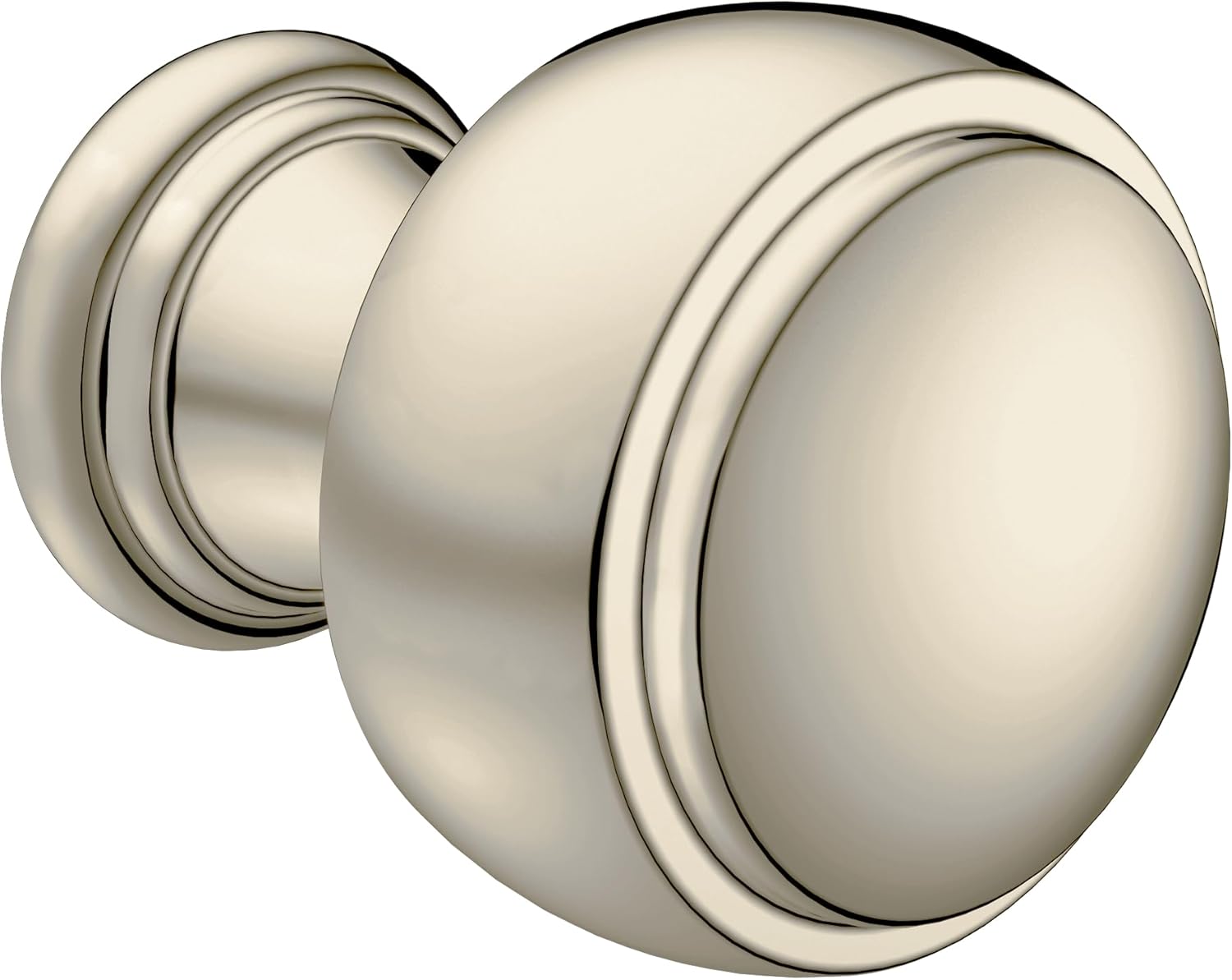 Moen Weymouth Brushed Nickel 1.32" Brass Cabinet or Drawer Knob, YB8405BN