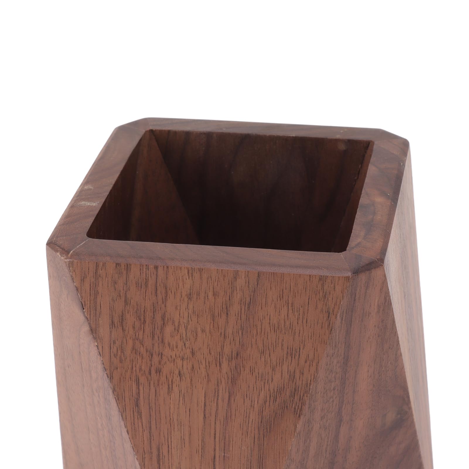Cocoarm Récipient à Ustensiles de Cuisine, Porte-stylo en Bois de Noyer, Grande capacité, Finition Lisse, Coin Angulaire pour la Cuisine, le Bureau Familial, le Rangement des Pinceaux de Maquillage