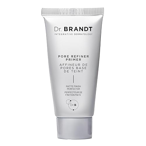 Dr. Brandt Pores No More, imprimación refinadora de poros, minimiza instantáneamente la apariencia de los poros, absorbe el aceite y matifica el
