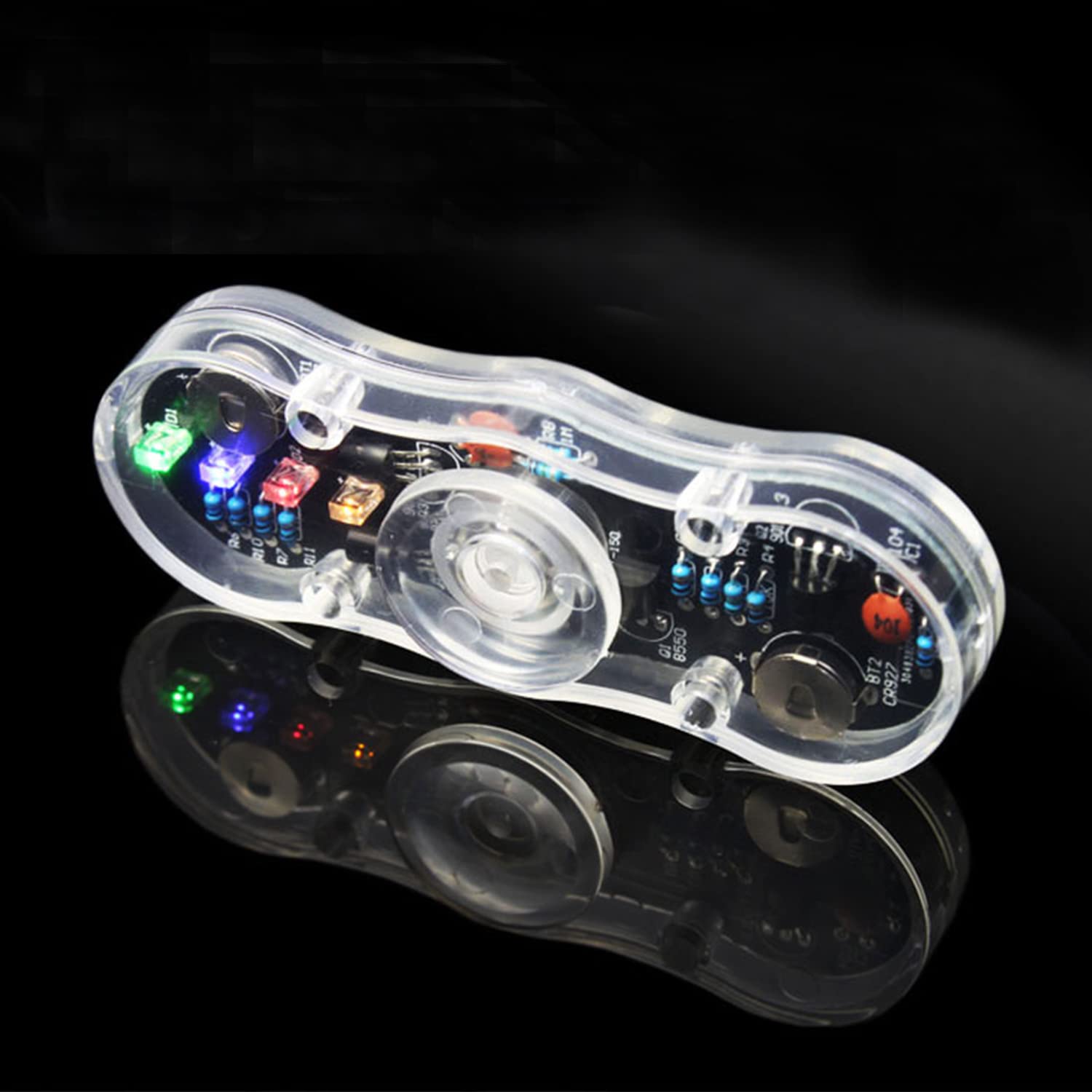 ISolderStore 2 Leaves LED Rotating Gyroscope DIY Kit Soldering Project Electronics Kit Soldering Practice Kit Suitable for Beginners