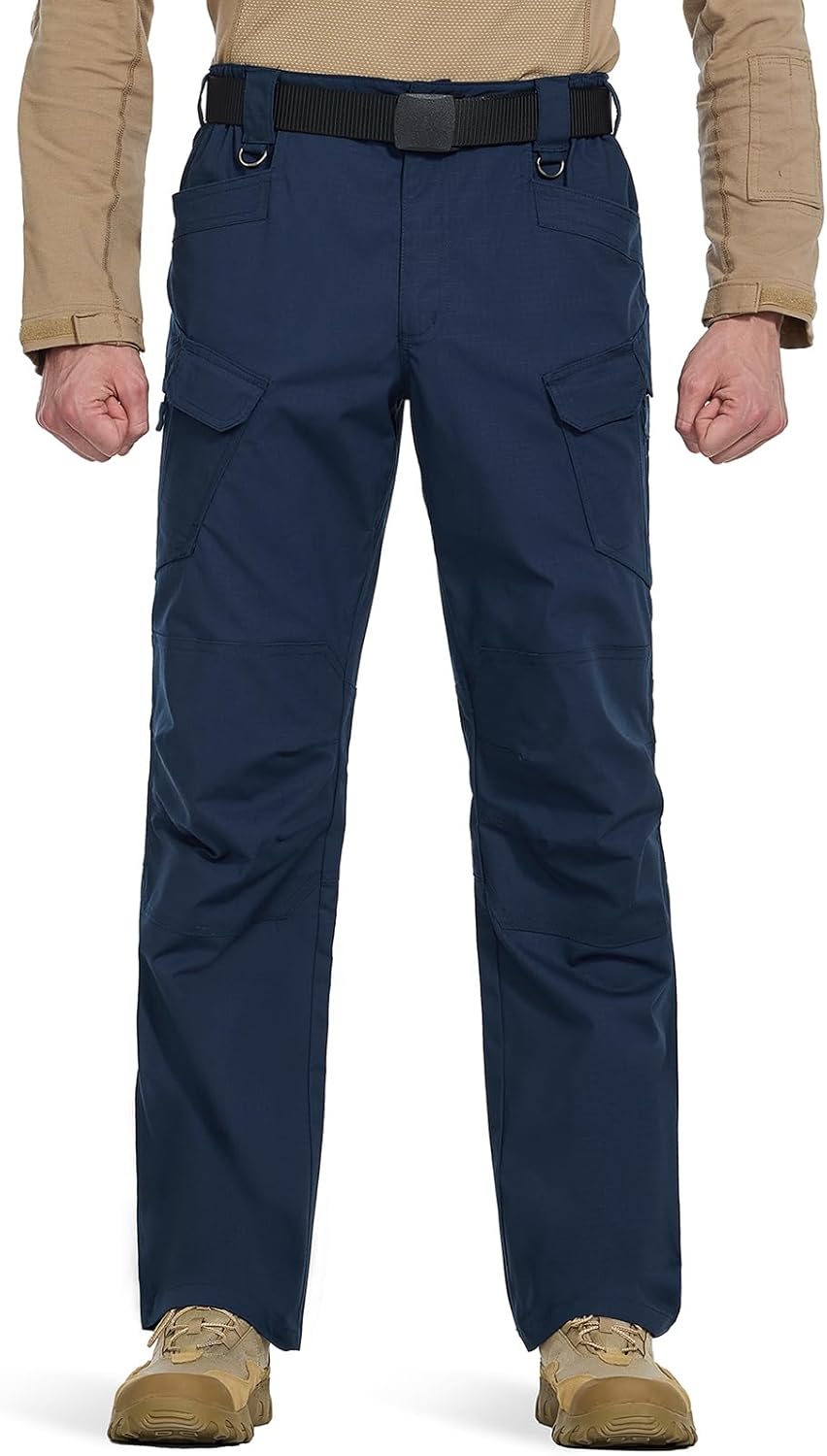 Men's Stretch Tactical Pants Water Resistant Outdoor Cargo Pants Lightweight Ripstop EDC Hiking Work Pants - Image 2
