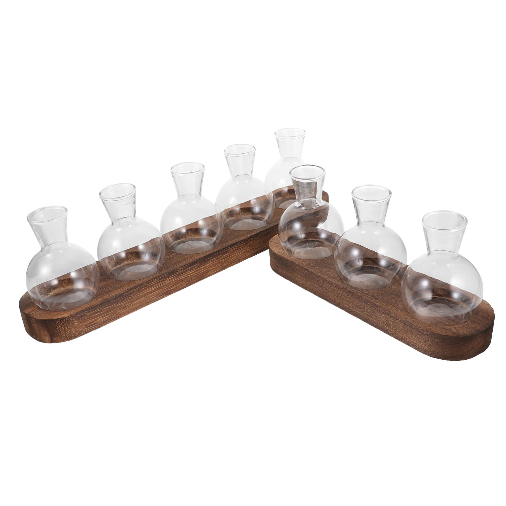 Vase en verre transparent UPKOCH avec base pour fleurs et décoration de table de salon