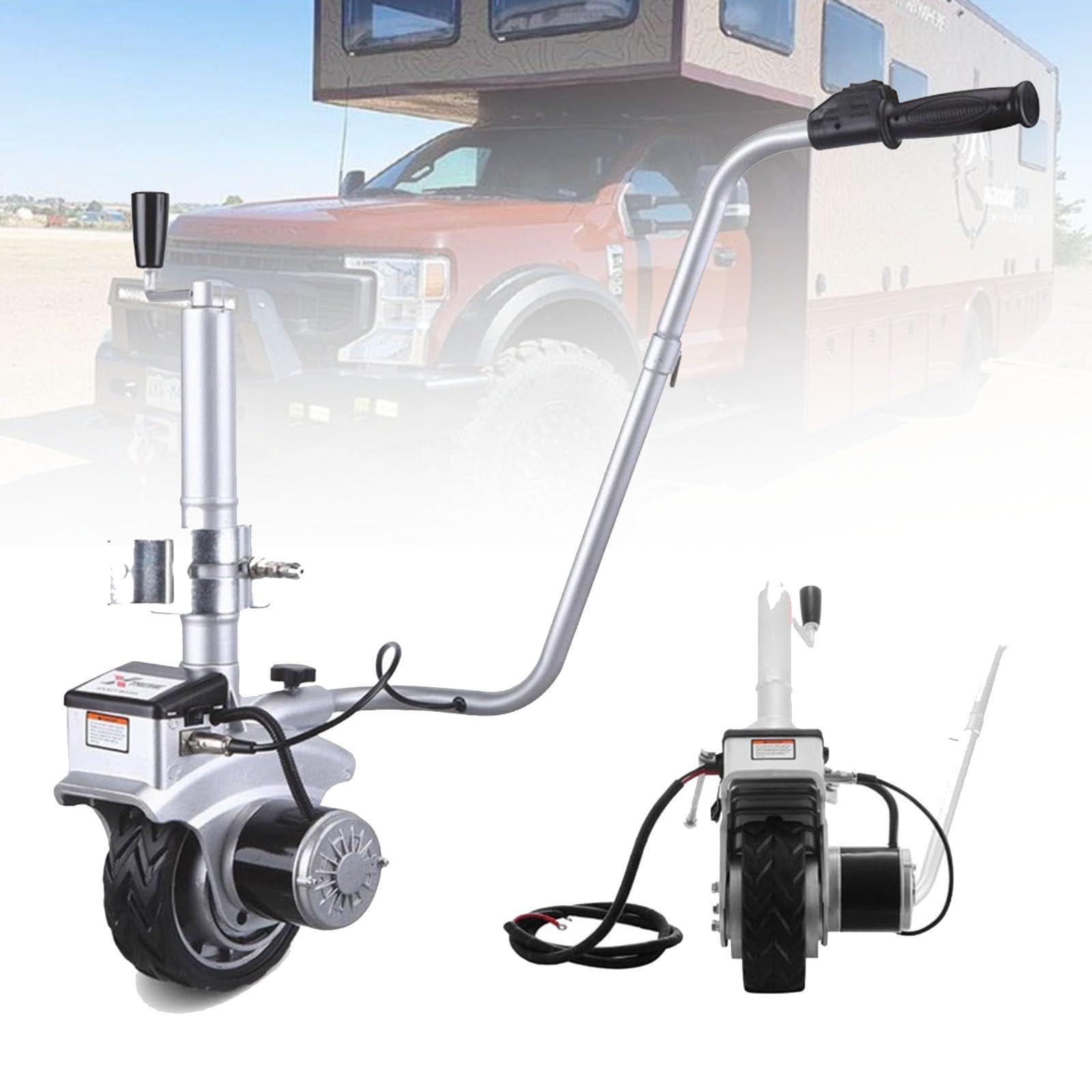 Hochleistungs-AnhäNgerrangierwagen – 12 V, 350 W, Motorisierter StüTzrad, 2270 Kg Tragkraft | GeläNdegäNgiger Aluminium-Wagenheber Mit Fernbedienung Und Bremse