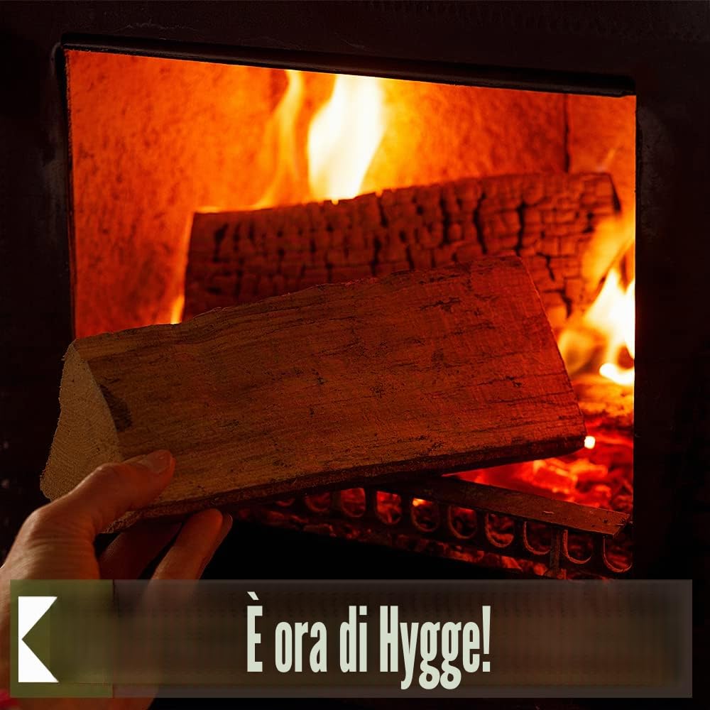 Legna da Ardere 90 kg Per Stufa e Camino Braciere Griglia Cestello per il Fuoco Ceppi 33 cm Kingpower