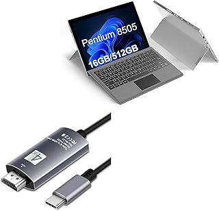 BoxWave Cable Compatible with OneXPlayer OneNetbook T1 - SmartDisplay Cable - USB Type-C to HDMI (6 ft), USB C/HDMI Cable - Jet Black