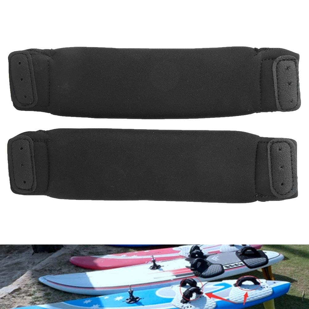 Tbest Footstrap, Footstrap,Foot Straps Kiteboard,Une Paire De Kiteboard Noir Kitesurf Surf Board Foot Straps Remplacement pour Surf
