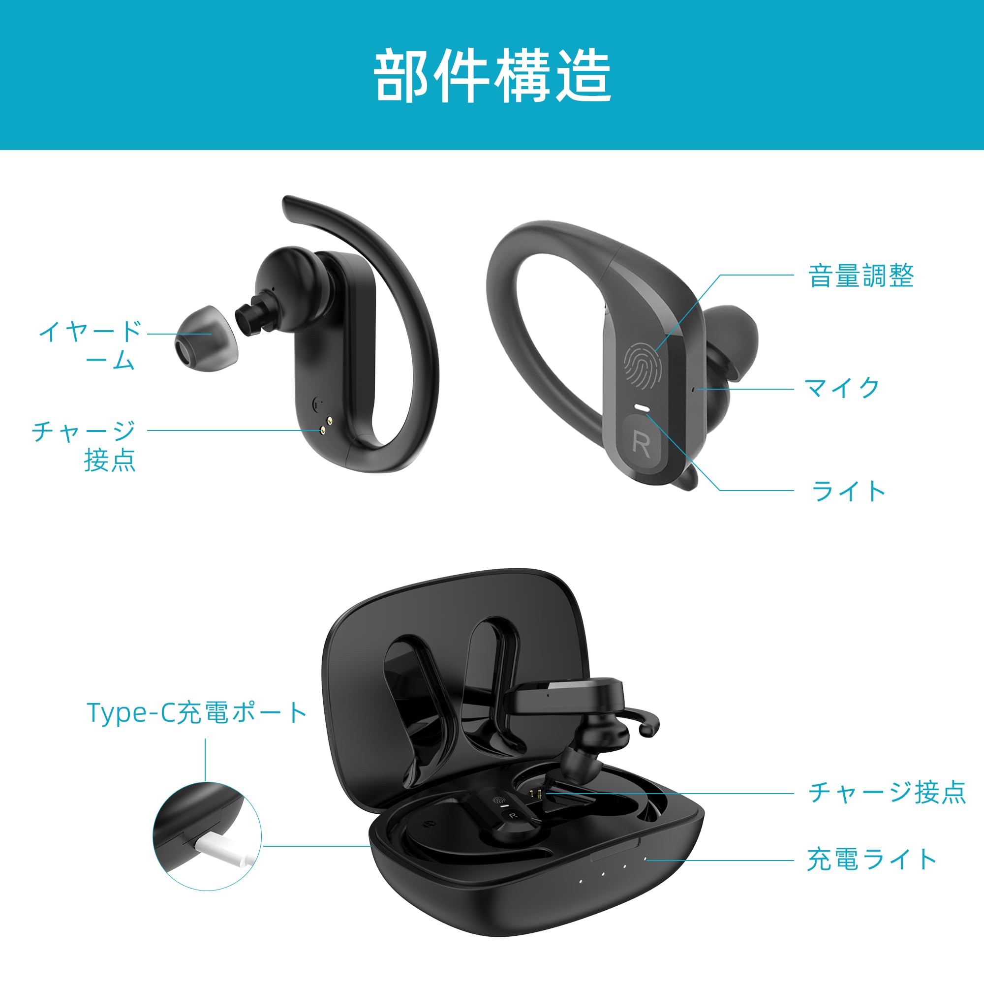 匿名配送　充電式集音器 高齢者集音器しゅうおんき 高感度集音器 音声拡聴器 61chpuZ+vqL._UF350,350_QL80_.jpg