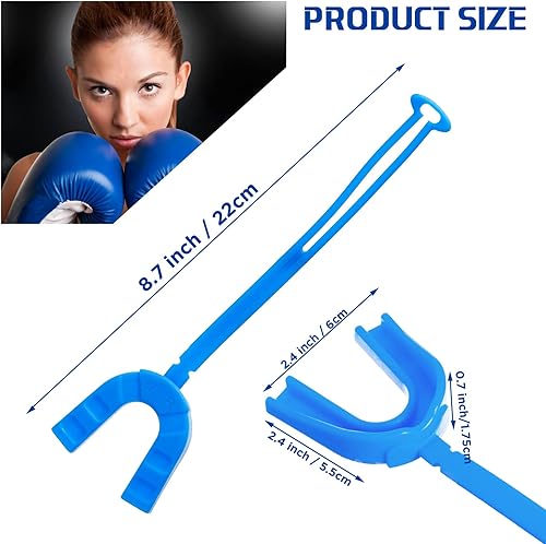 Miniatura 4 de Dunzy Protector bucal deportivo con correa, 10 unidades, sin ebullición, para adultos y jóvenes, protector bucal para boxeo, baloncesto, lacrosse,