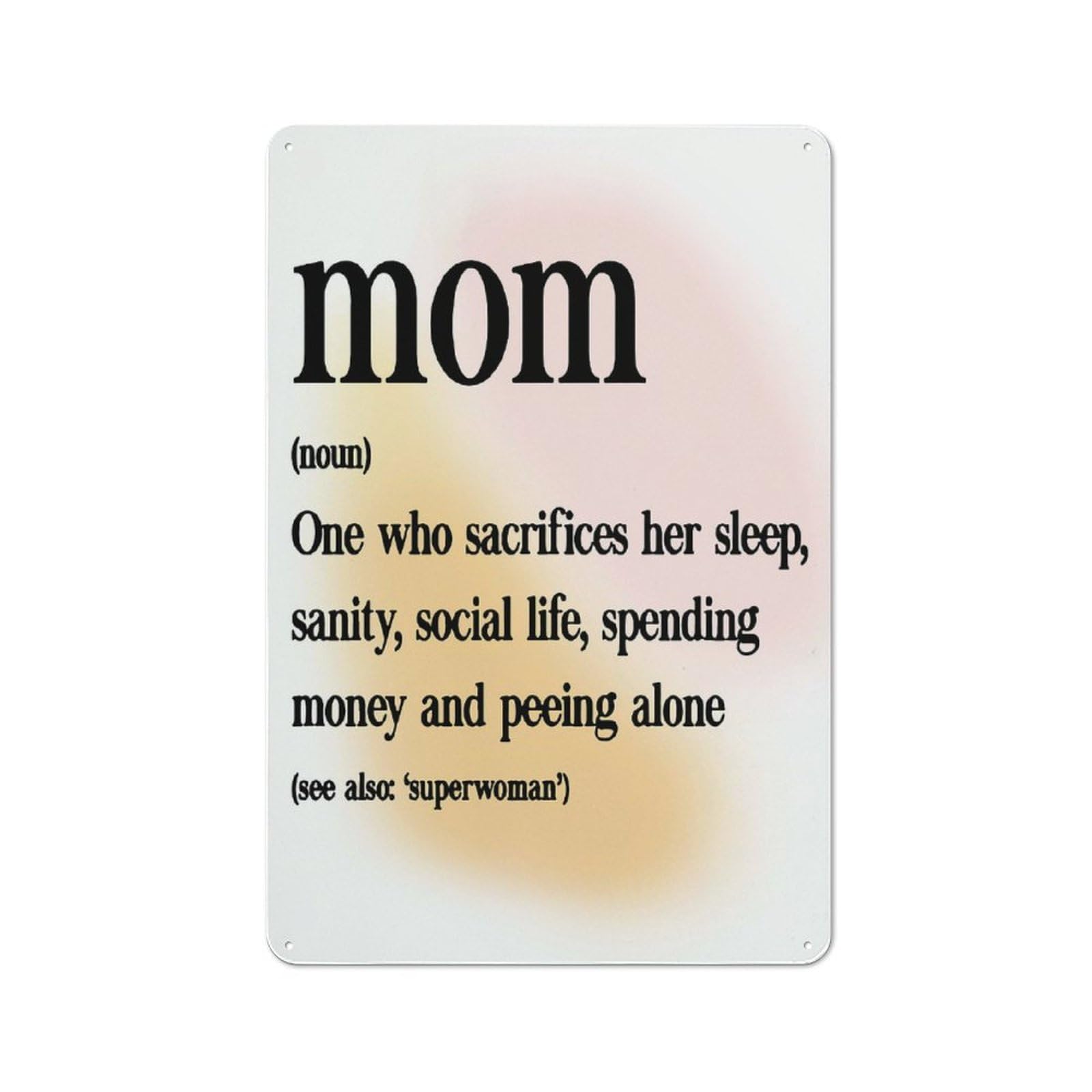 Junmoney Style-13 Mom Definition Retro-Style Tin Wall Plaque 30X20cm For Café Or Home Bar, For Themed Interiors In Cafés And Home Bars