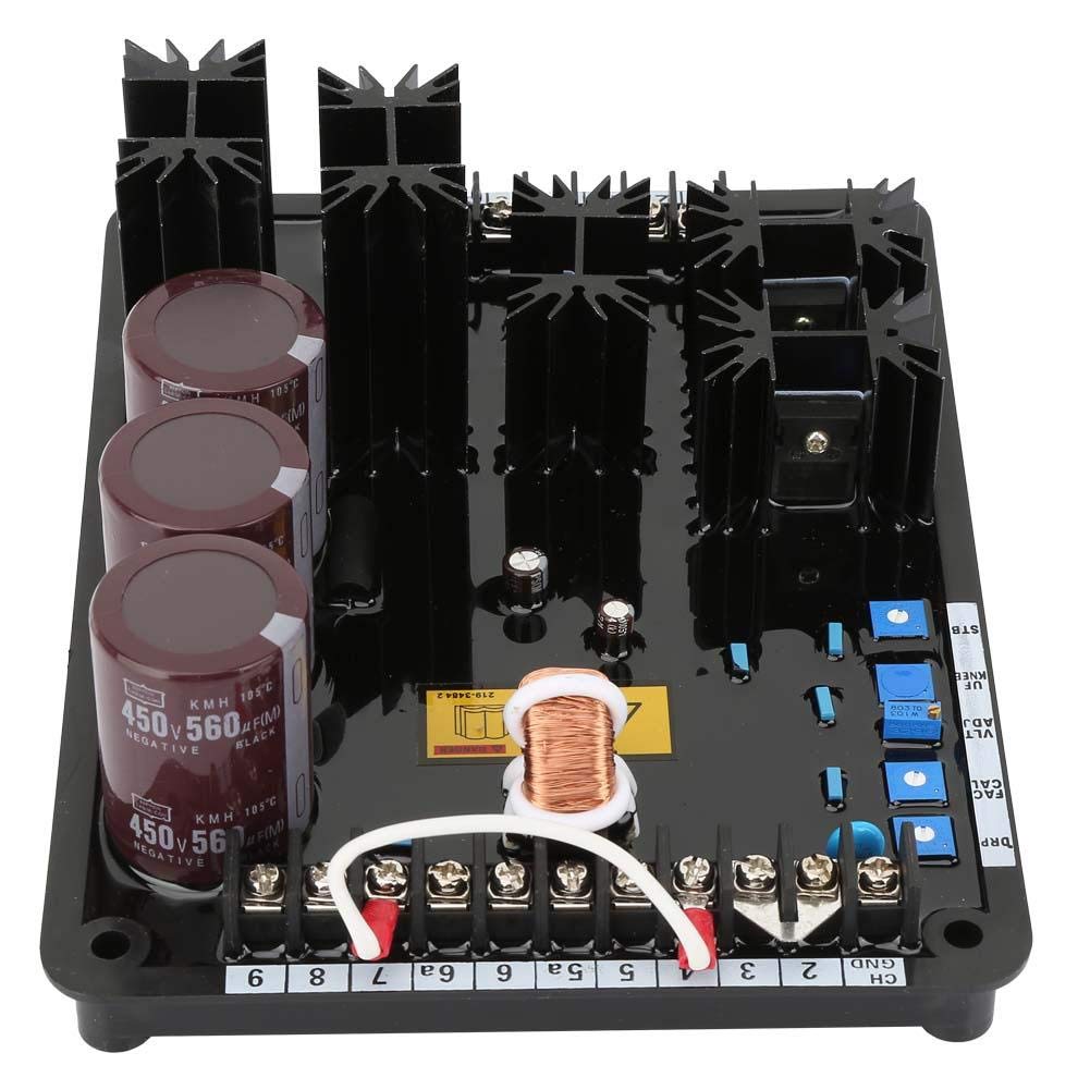 Regulador de voltaje, Negro, Metal, 1 unidad, Accesorios del generador de estabilizador eléctrico