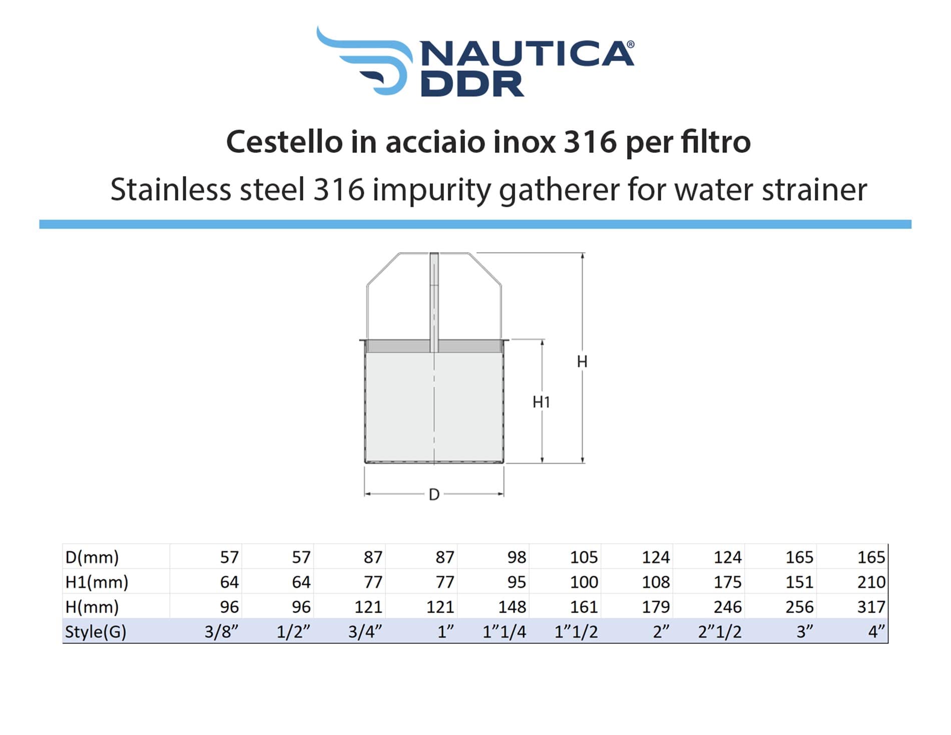 Kosz filtra wody - ze stali nierdzewnej 316 - Armatura hydrauliczna - Ogrodnictwo łodzi wodnej Hydraulika (3")