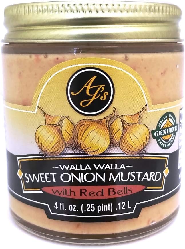 AJ's Walla Walla Sweet Onion Mustard Original Grocery & Gourmet Food