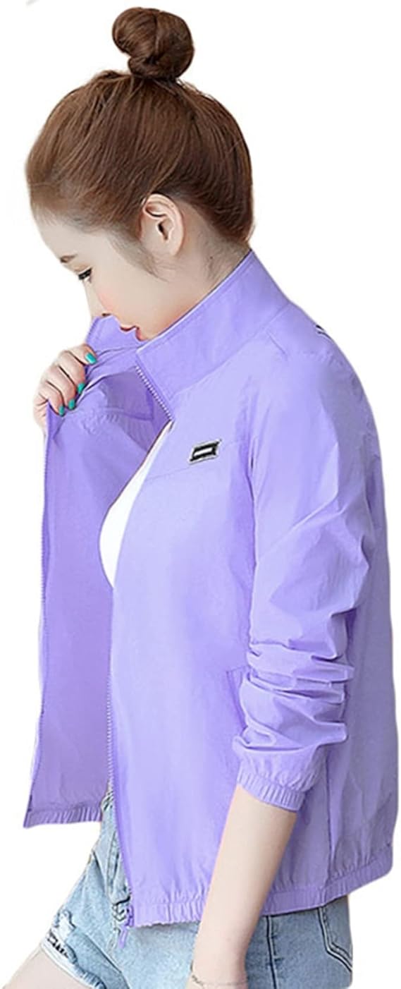 Amazon ジャケット レディース ウインドブレーカー カジュアル 大きいサイズ 日焼け止め 暑さ対策 釣り服 夏服 無地 軽量 薄手 撥水 速乾 ウインドジャケット ジャンパー アウトドア 運動 登山 ビーチ スポーツ M 4xl コート ジャケット 通販