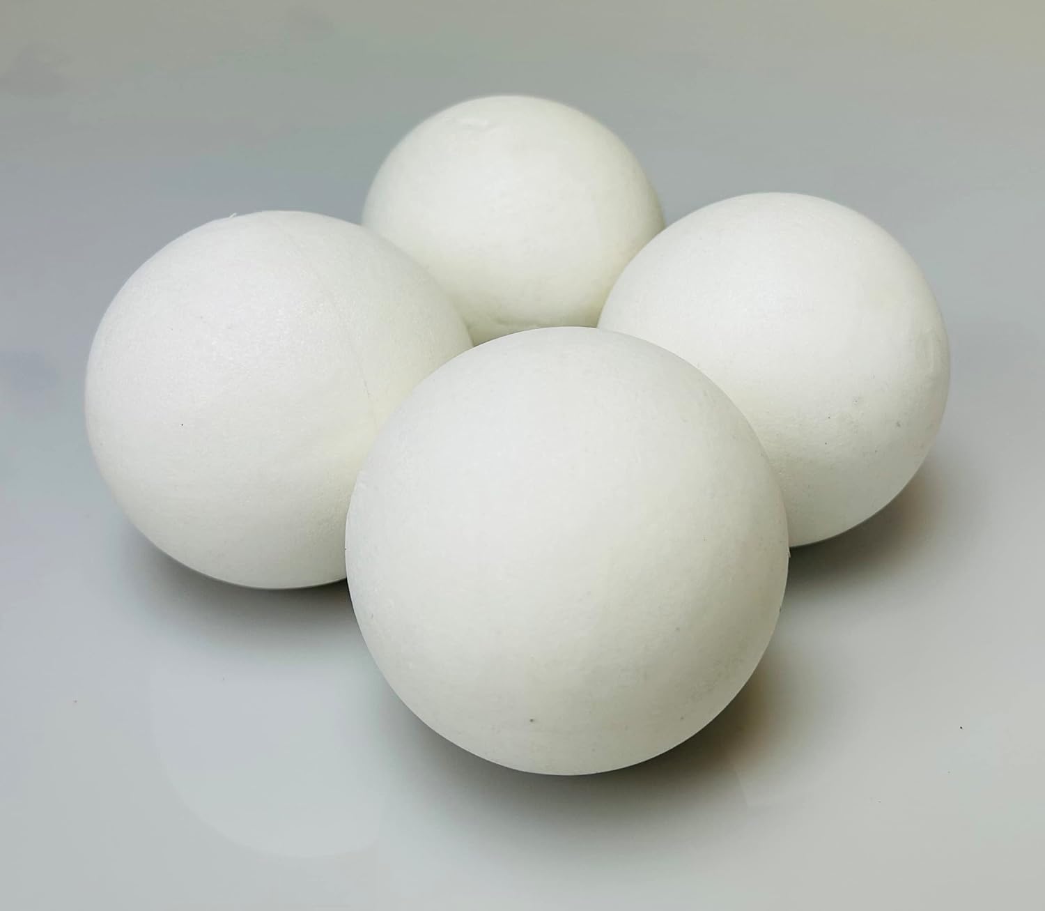 Durable Polo Ball 3" Diameter and 4.23 Ounces for Professional & Recreational Polo - Impact Resistant, Smooth Finish (Plastic) (White) (4 Pack) Made in USA