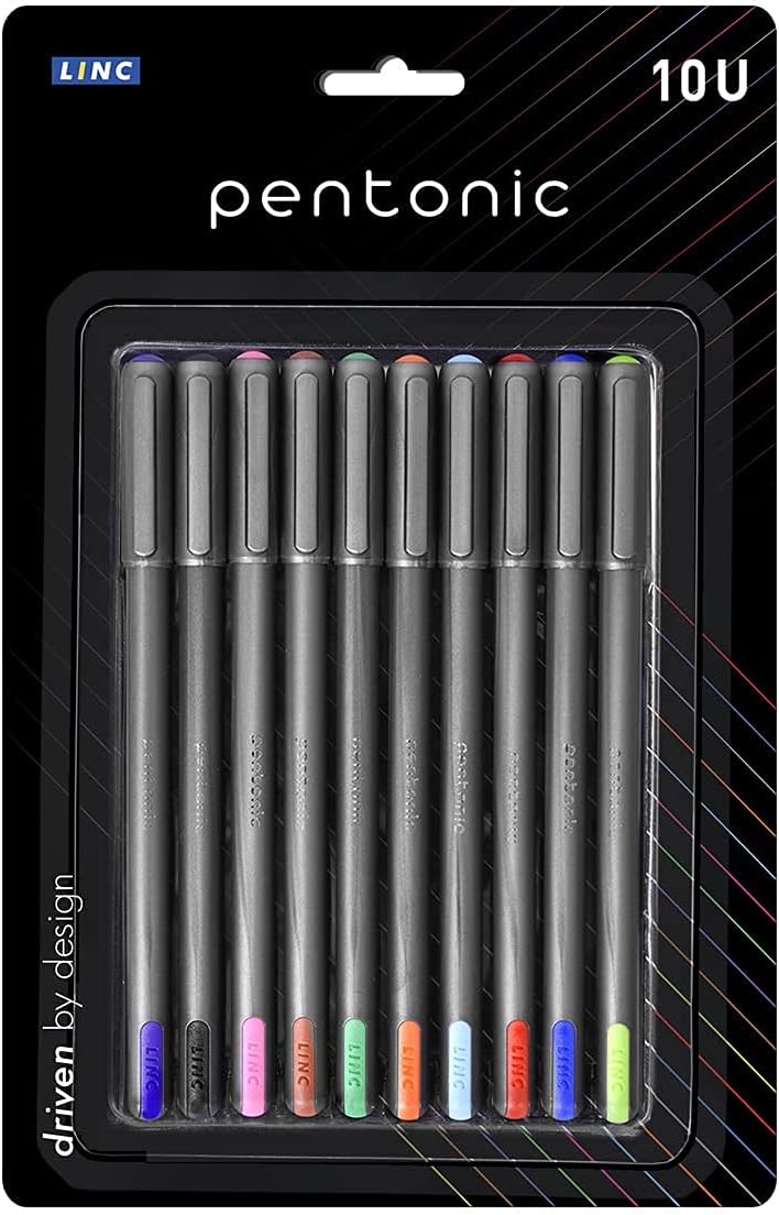 Pentonic Multicolor Ball Point Pen, Pack of 10