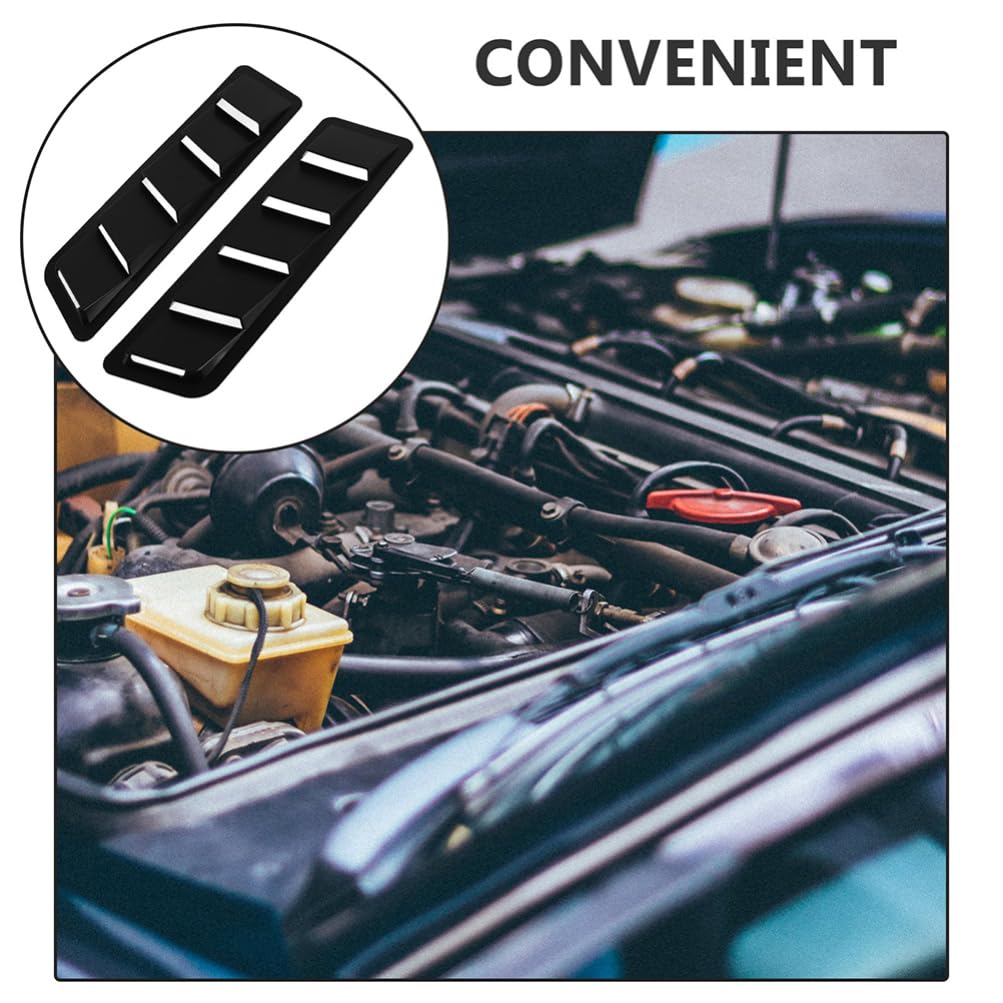 Pannello Presa Aria Cofano Auto 4 Pezzi in Abs Nero | Copertura Esterna per Veicolo, Installazione Semplice, Design Unico e Stile Moderno