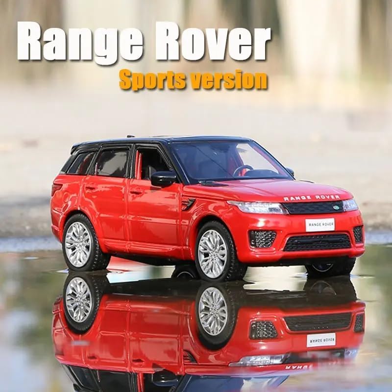 Image of Range Rover 1:32 Model Car with Box, Zinc Alloy Pull Back Toy car with Sound and Light for Kids Boy Girl Gift [Colors as Per Stock]