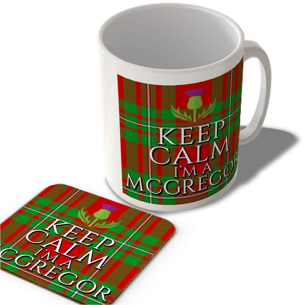 LAMX a McDonald - McDonald Modern Tartan - (Thistle) - Scottish Mug and Coaster Set82912
