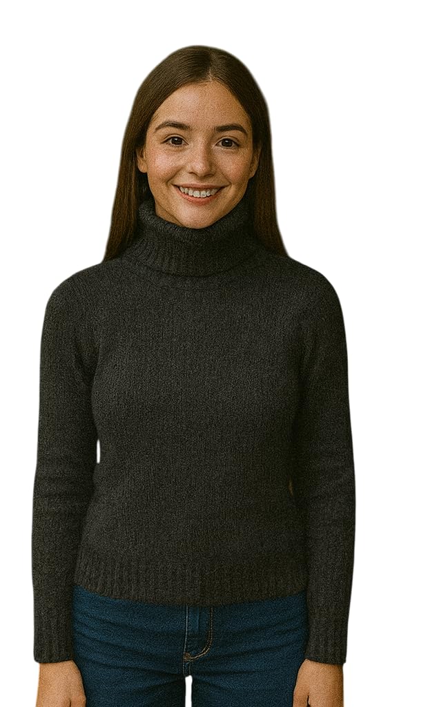 CRAMPLE® Classic Turtleneck Sweater, Long Sleeve Knit Pullover, Ribbed Winter Wear for Women-picture-26