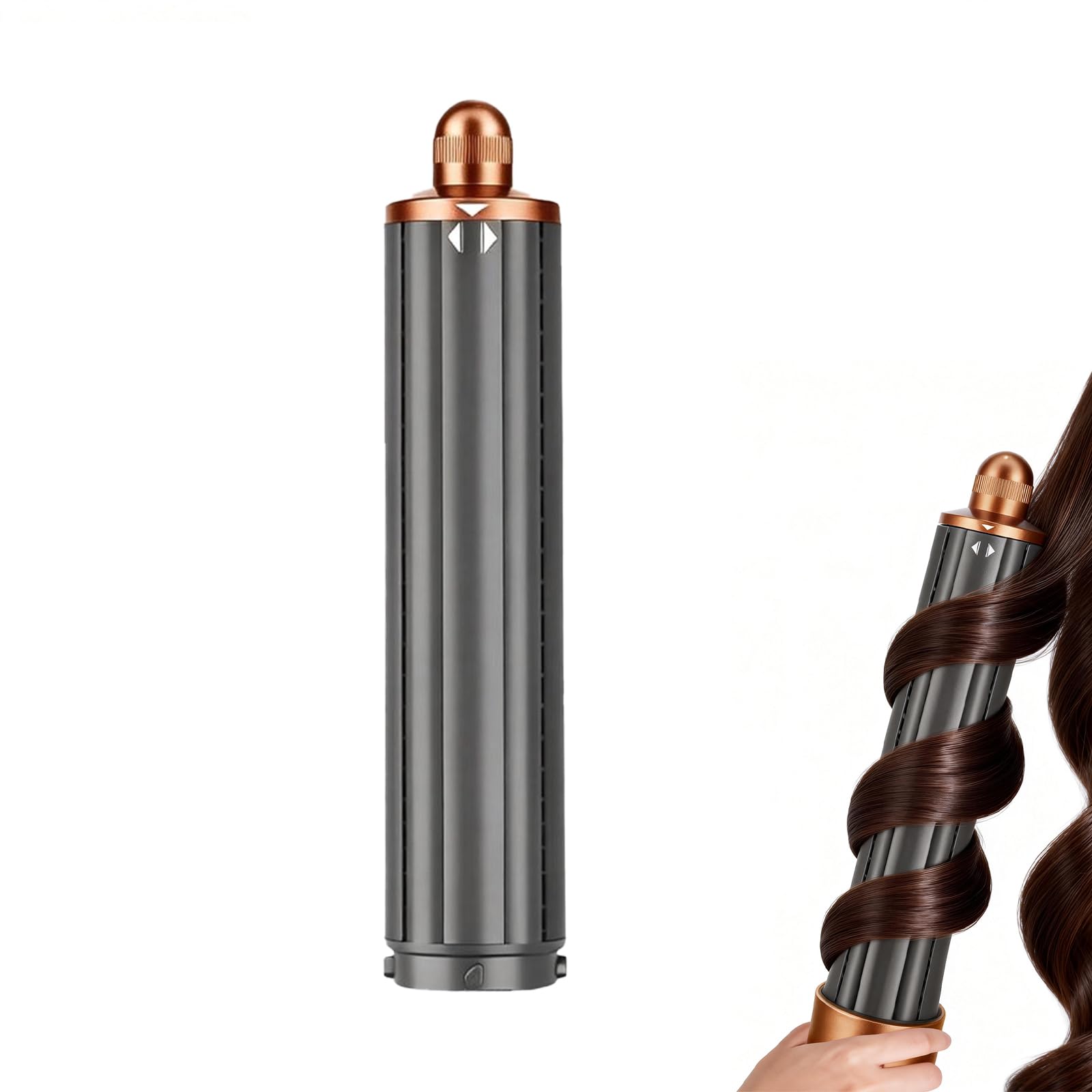 Photo 1 of Liopif Long Conical Barrel for Dyson Airwrap, Nickel/Copper, 1.6in
