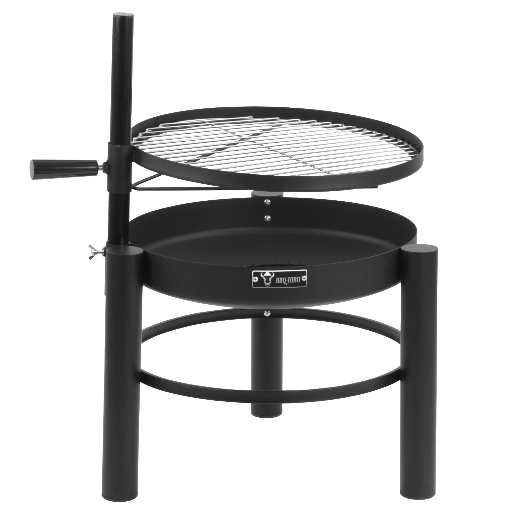 BBQ-Toro Braciere con griglia Ø 50 cm, 2in1, regolabile in altezza, a carbone, da esterno