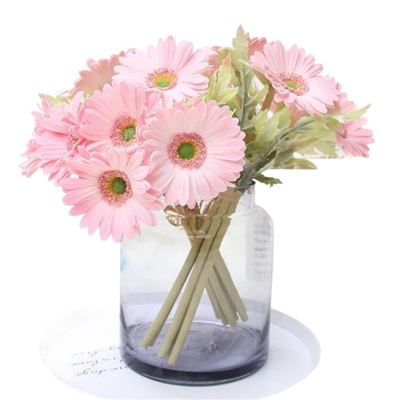 LuoAXINN Artificial Flower Branches Artificial Flower PU Real Touch Chrysanthemum Sunflower Fake Wedding Party Home Decoration(Color8)