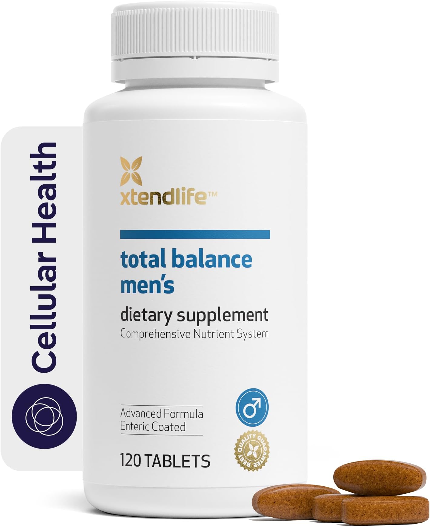 Xtendlife Total Balance Men's Multivitamin for Immune, Heart, Digestive & Cellular Health - Daily Support - 70+ Nutrients & Minerals - 30 Day Supply