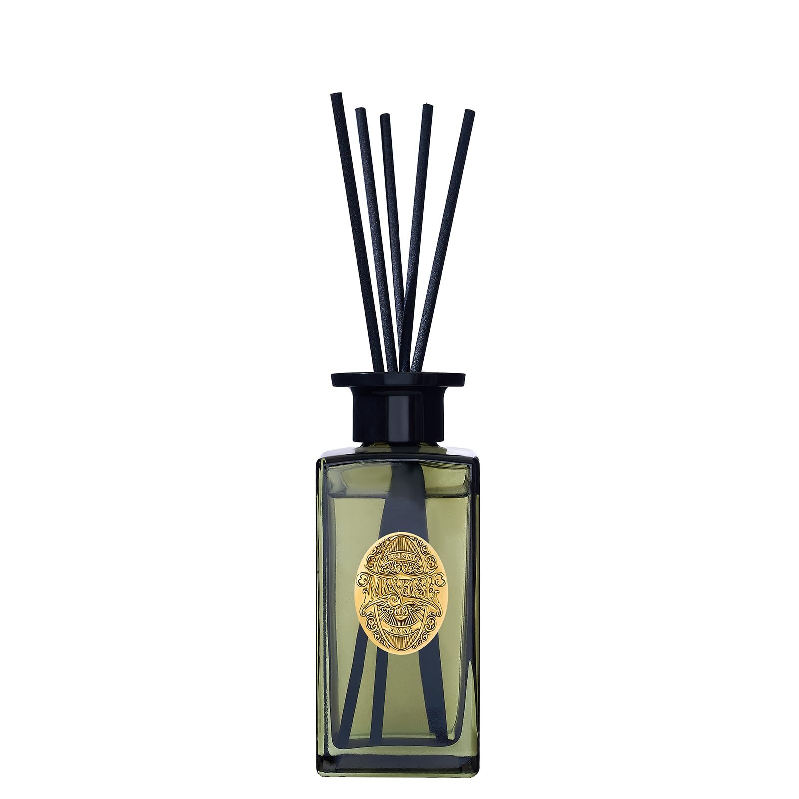 Luxury Reed Diffuser 180ml, Lime Basil Scented with Natural Essential Oils, Long Lasting with 7 Sticks, Non-Toxic Home Fragrance for Bedroom, Bathroom Decor, Elegant Glass Bottle