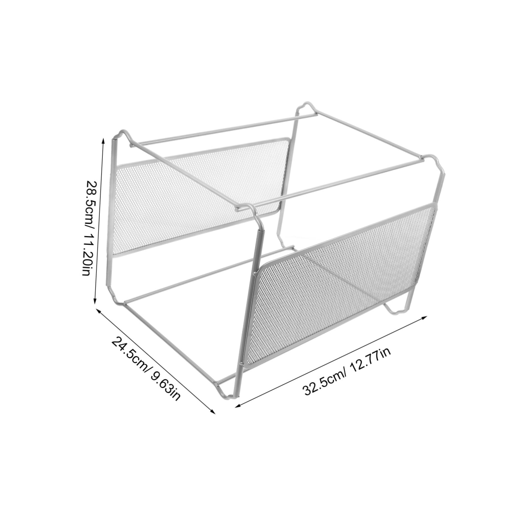 Angoily Desktop File Rack Organizer Mesh Document Holder for Efficient Storage of Magazines Files and Letters Construction