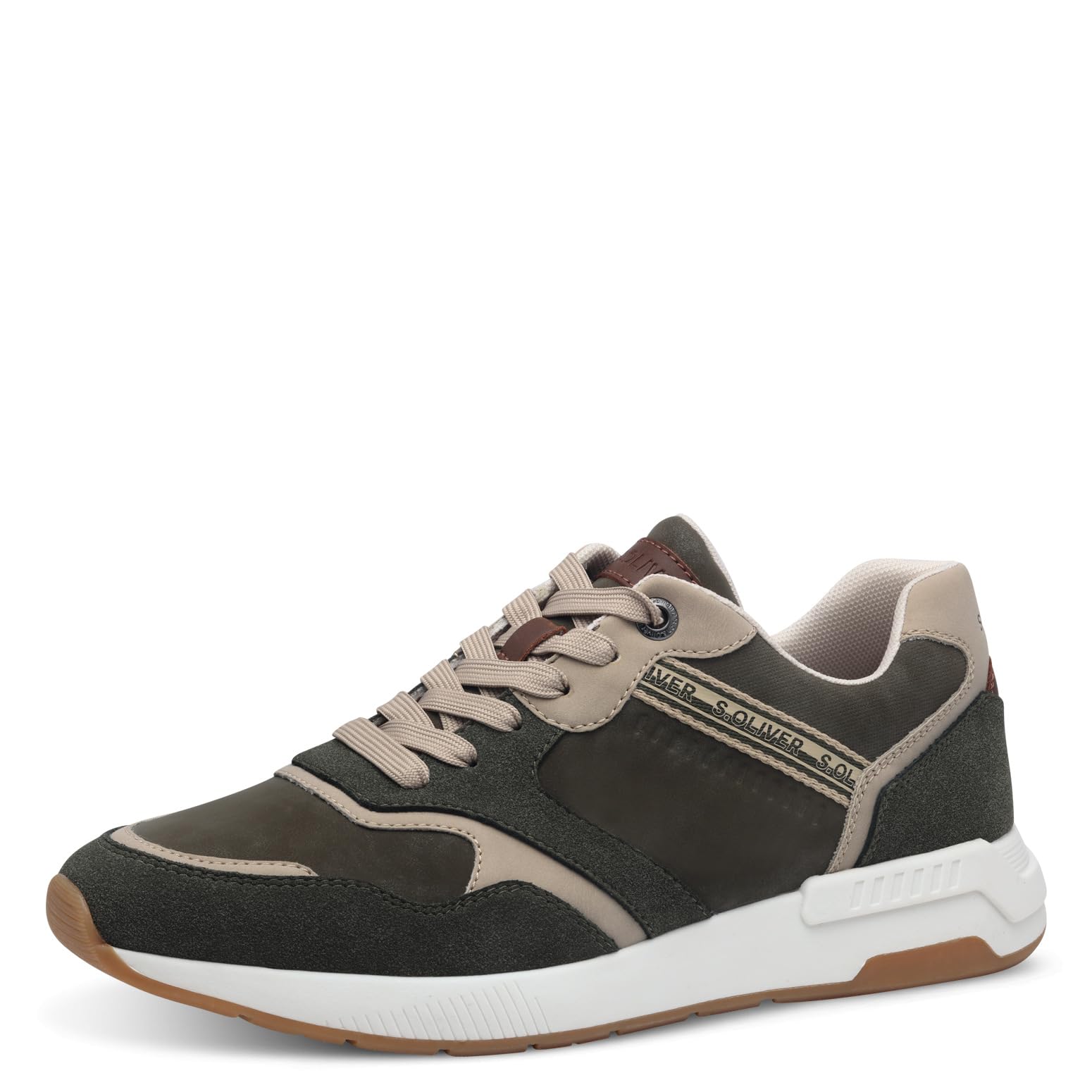 s.Oliver Men Herren Sneaker Low 5-13629-44, Khaki, 8 UK