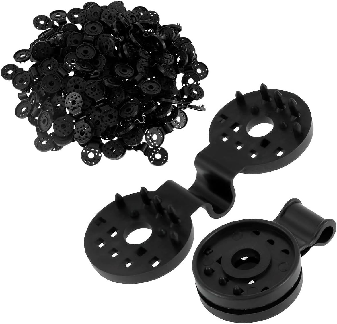 Tzgsonp 200 PCS Shade Cloth Heavy Duty Lock Grip, Greenhouse Shade Cloth Fix Clamp, Windproof Awning Clamp Grip, Tarp Clips Fence Fabric Clips for Garden Netting, Sun Shade Net