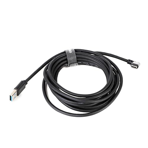 Cable USB 3.0 A a USB C en ángulo recto, cable de transferencia de datos de carga tipo C de 10 pies y 90 grados para Sony Alpha 1 A7R IV A7III
