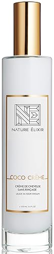 Nature Elixir COCO CRÈME - Acondicionador para cabello encrespado que rellena e hidrata el cabello - Leche para el cabello, acondicionador para