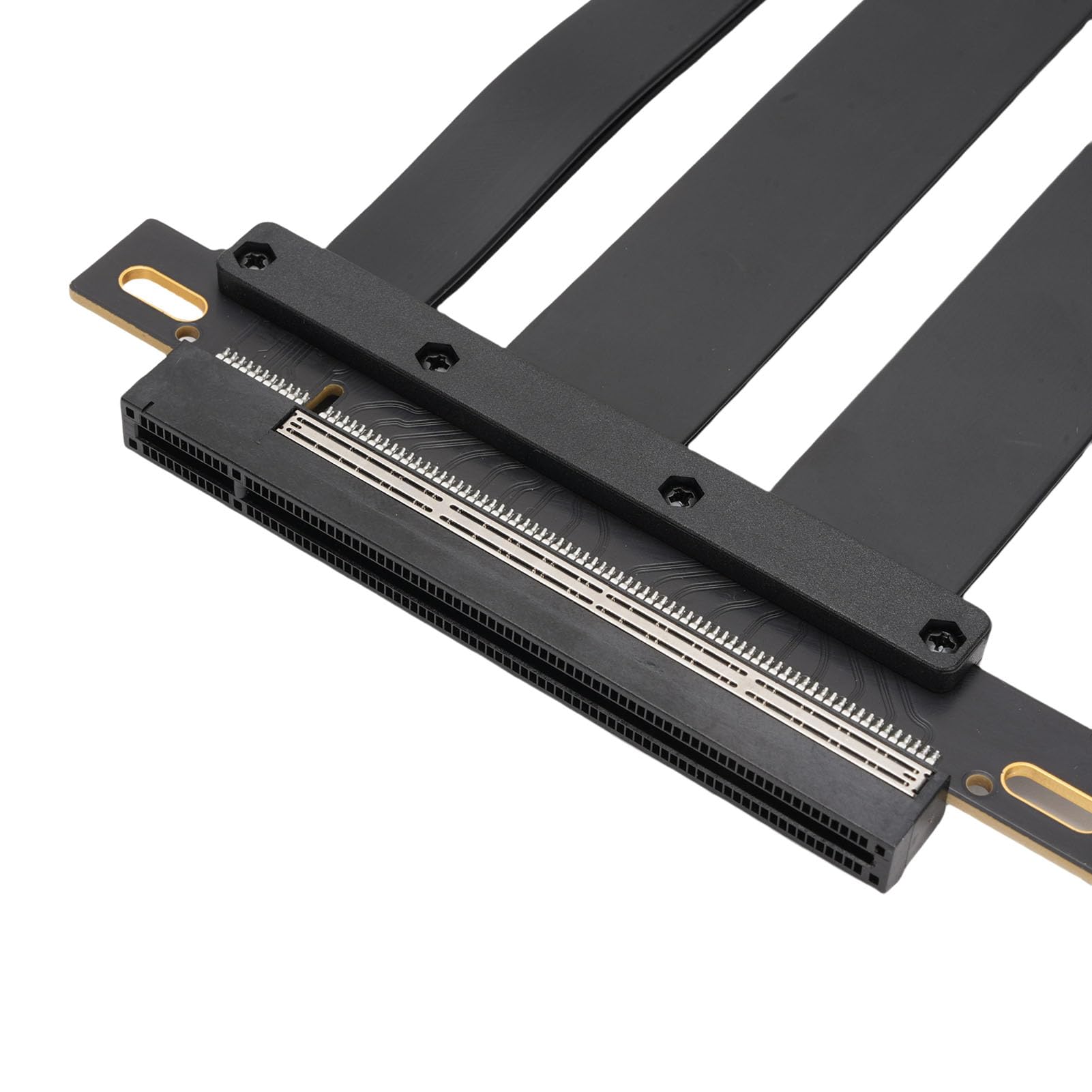 Cryfokt Elastyczna Karta Przedłużacza PCIe 5.0 X16 Łatwe Zarządzanie Kablami Karta Graficzna GPU Gen 5 dla ITX, 128 Gb/s, Czarna (40cm)