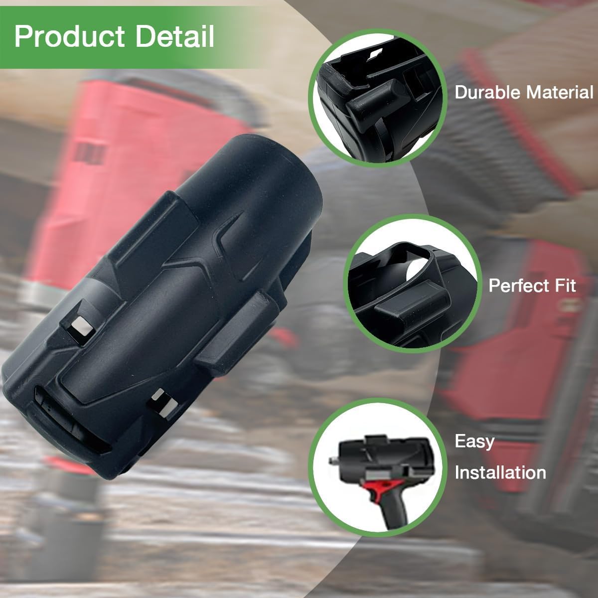 49-16-2967 Protective Boot Impact Driver Protective Boot Fits 1/2 Impact Wrench Impact Driver Protective Boot Compatible with model 2967-20，2967-21 and 2967-22 Impact Wrench