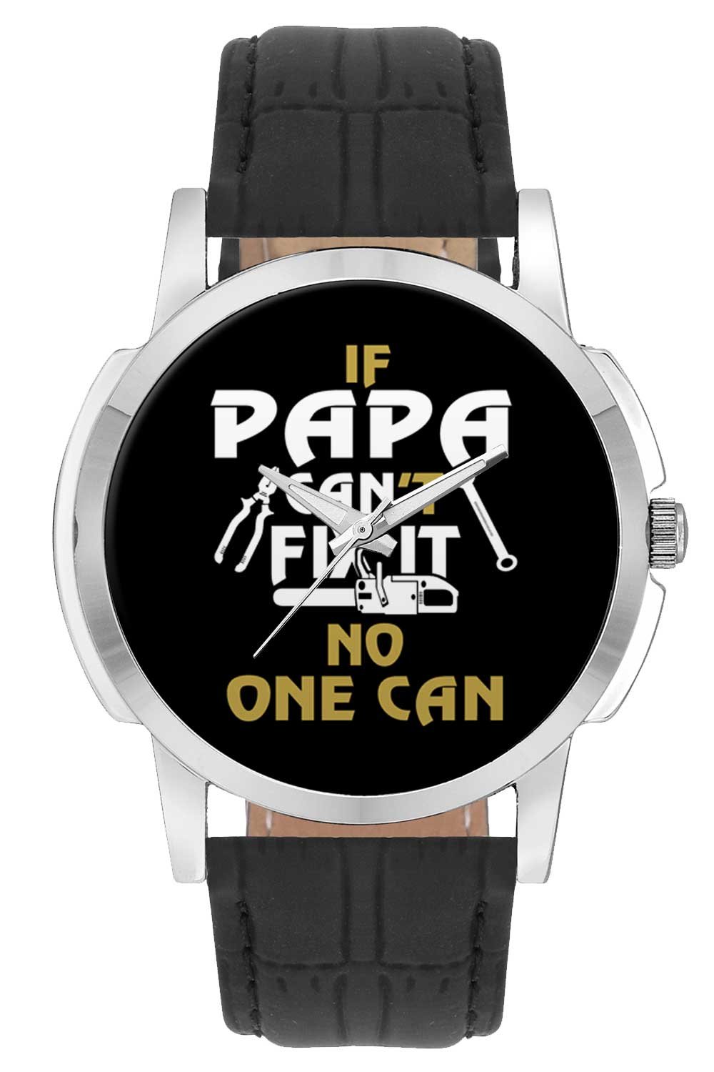 BIGOWL Wrist Watch - If Papa Cant Fix it, No one can Fathers Day Analog Mens and Boys Wrist Watch - Unique Analog Quartz Leather Band Wrist Watch (B01IDIWHI8) Amazon Price History, Amazon Price Tracker