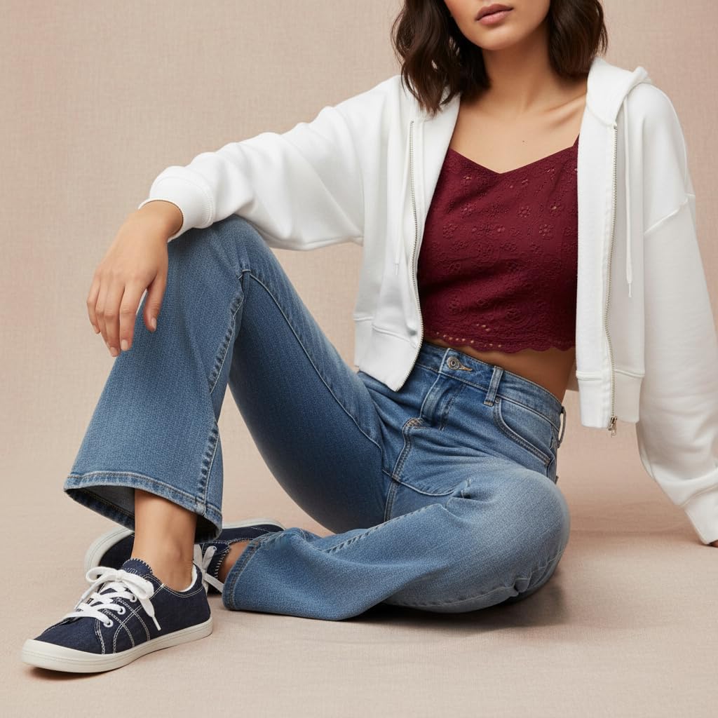 Dunes Sport Women's Reesa Canvas Sneaker - Image 8