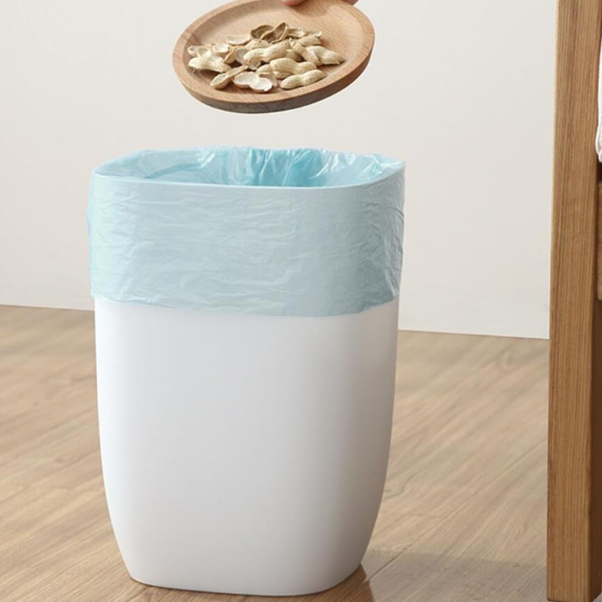 Gray Kitchen Trash Bin Small Waste Basket Sturdy Garbage Can for Office Bedroom Bathroom Home Storage and Organization