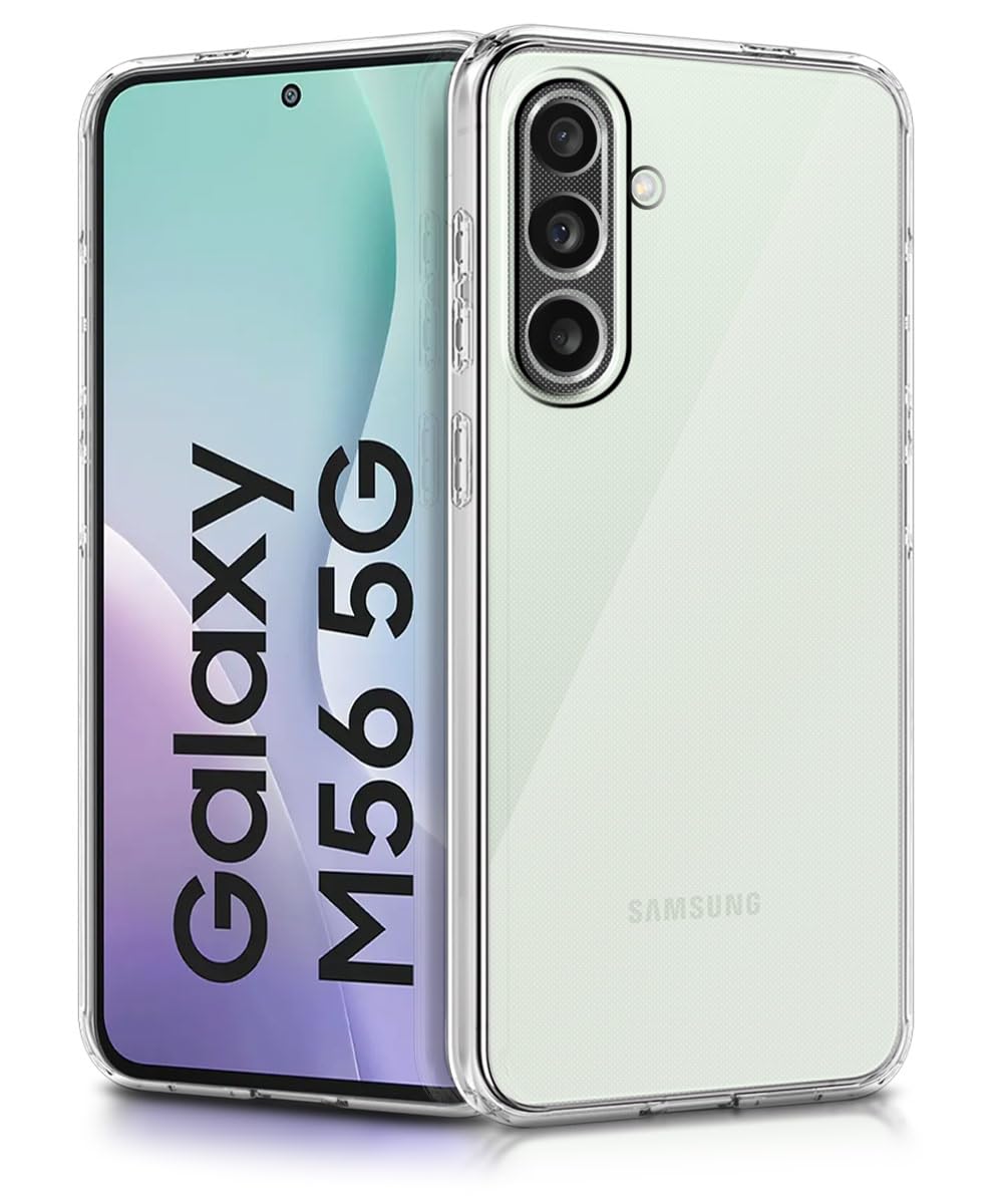 WOW IMAGINE Transparent Back Cover Case for Samsung Galaxy M56 5G | Raised Bumps for Full Device & Camera Protection Shockproof TPU Silicone Back Case Mobile Cover – Transparent-image-6