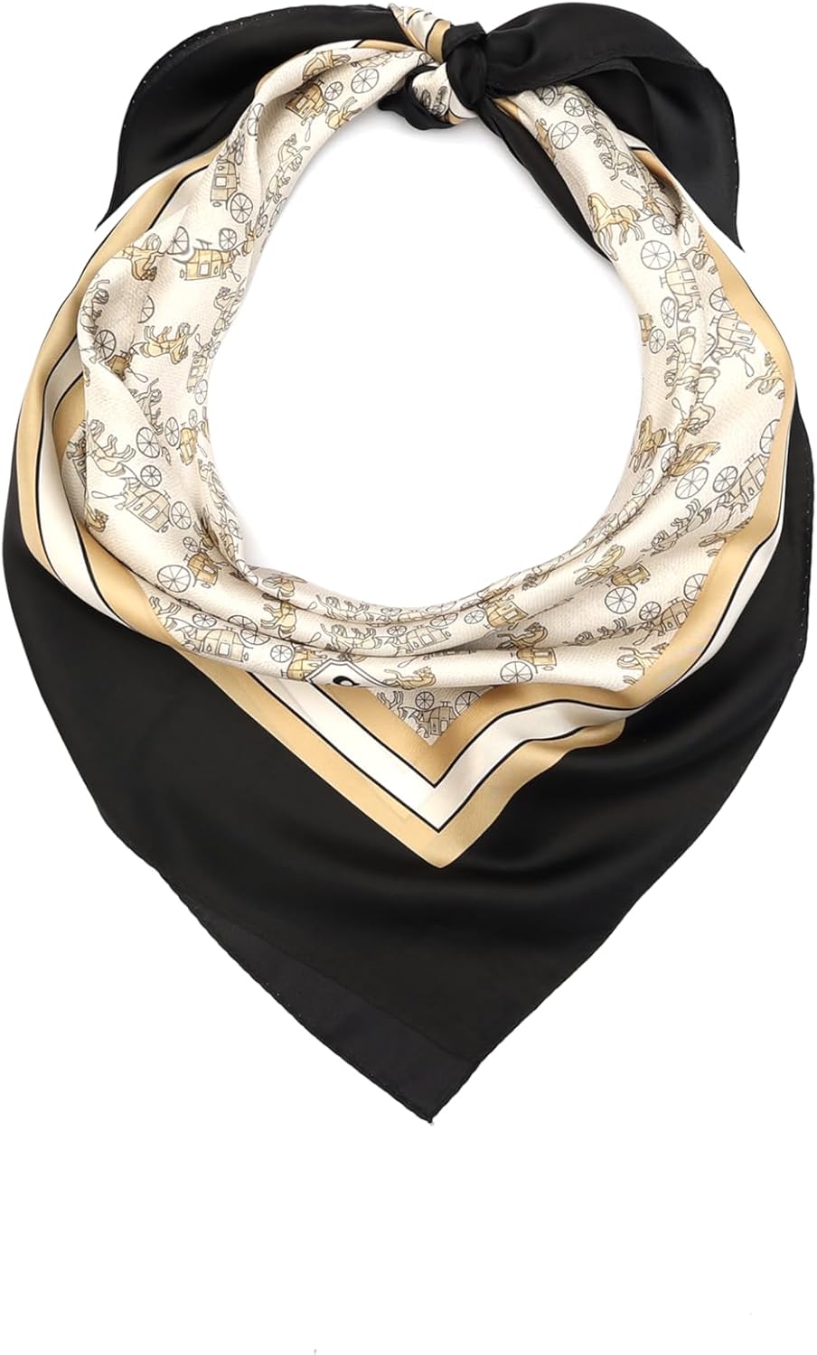 COACH womens Horse & Carriage Printed Silk Square