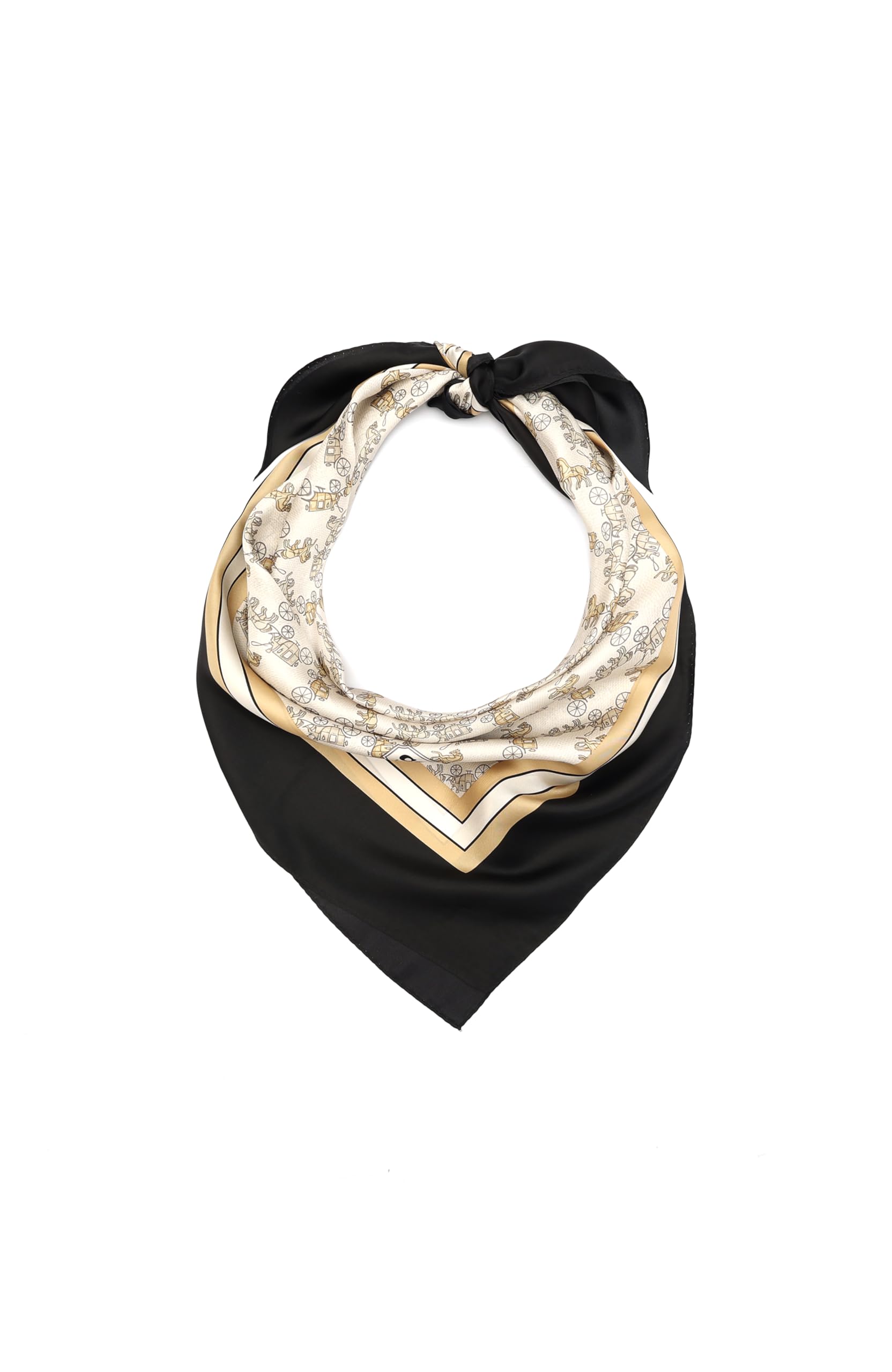 womens Horse & Carriage Printed Silk Square