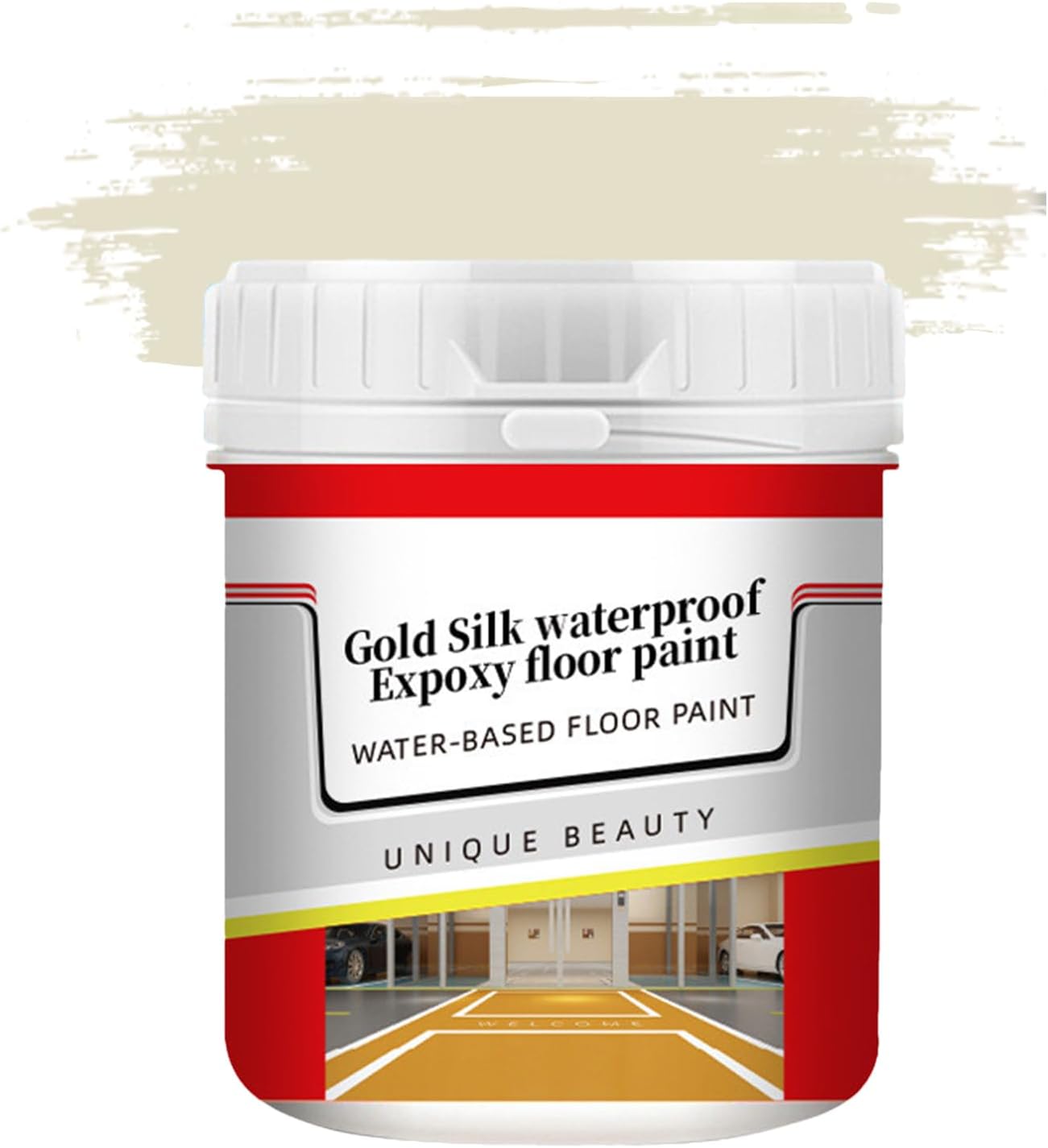 Concrete Floor Paint - Water Based Epoxy Paint | Anti Slip Concrete Sealing Epoxy | Long Lasting surfaces Protection Painting | Exterior Multipurpose Use For Residential Roads Areas Houses