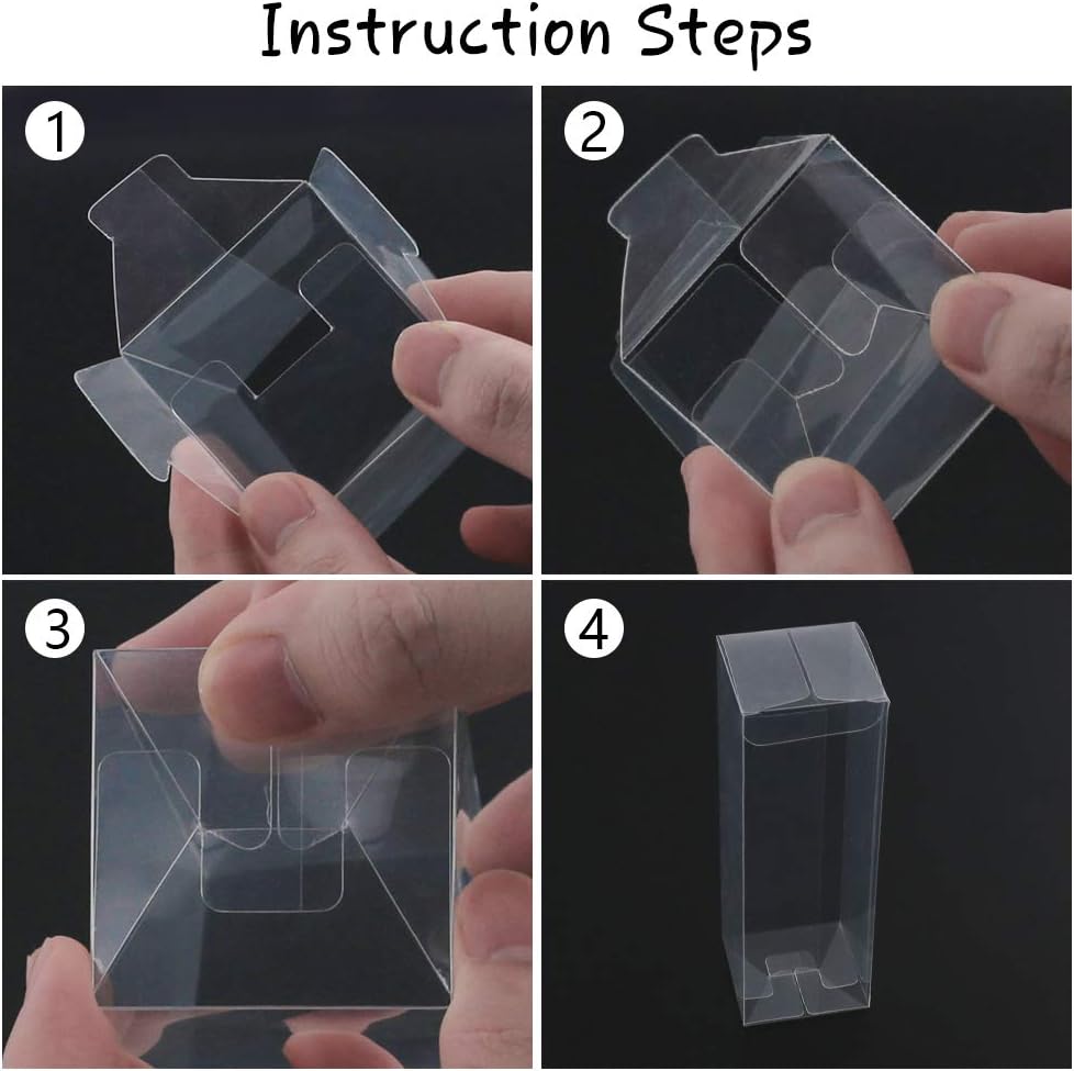 26 PCS Clear Gift Boxes Plastic Favor Boxes Transparent Cube Boxes PET Boxes for Wedding,Party,Baby Shower,Bridal Shower 2x2x6inch